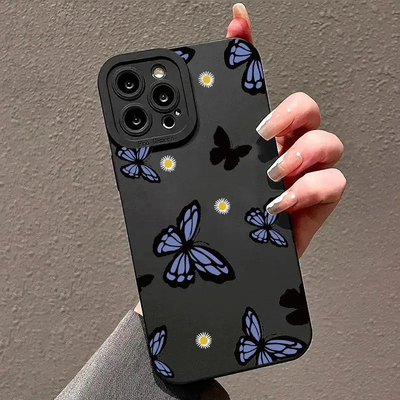 Lila Schmetterlinge Design Phone Case