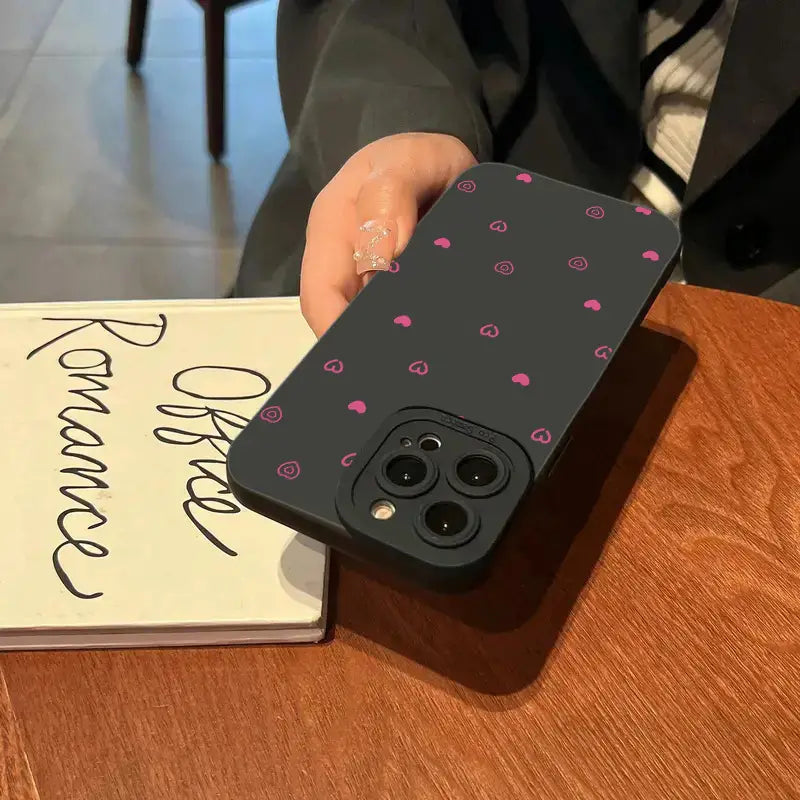 Pink Herzen Design Phone Case