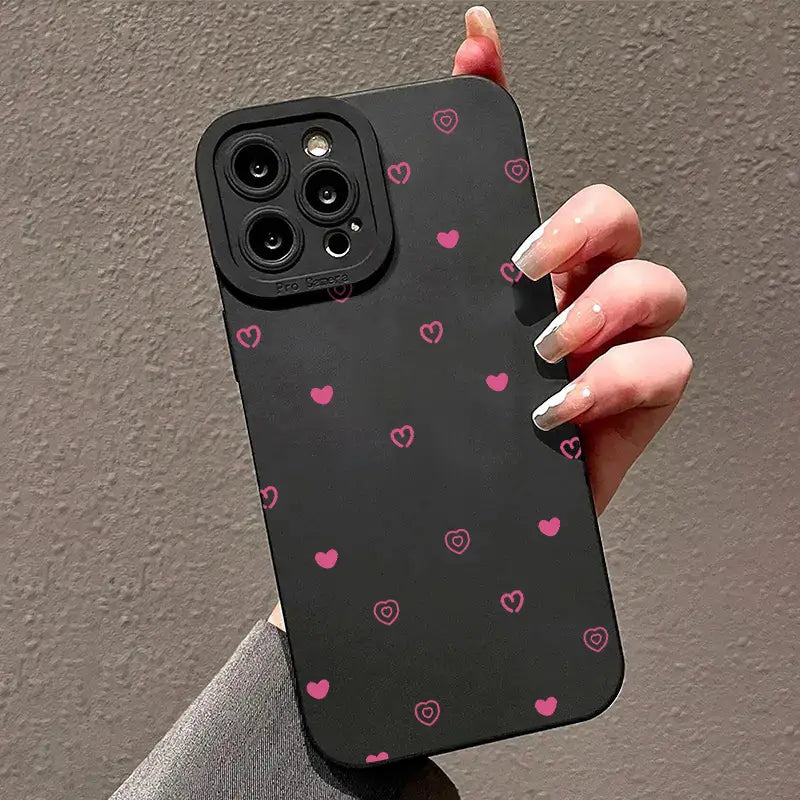 Pink Herzen Design Phone Case