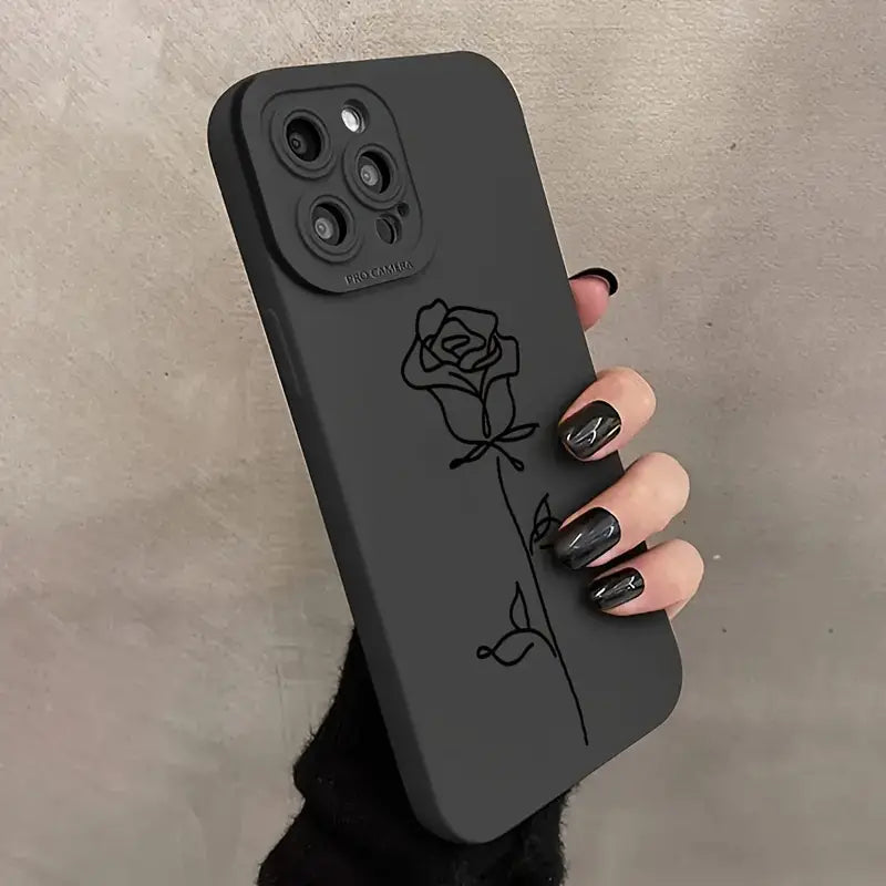 Rose Design Phone Case